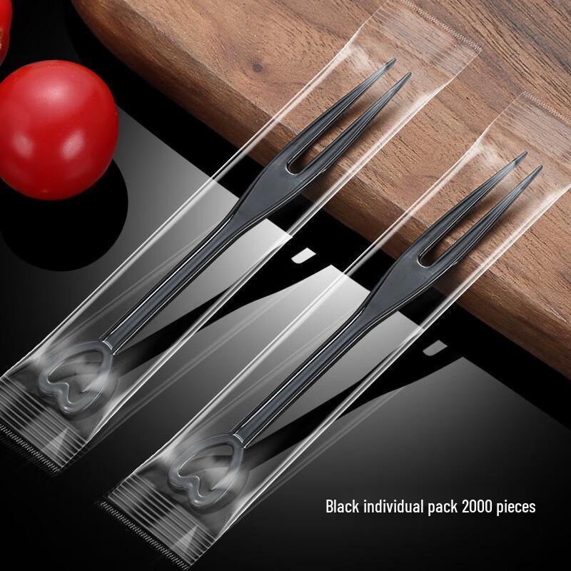 ZISIZ Disposable Plastic Fruit & Dessert Forks