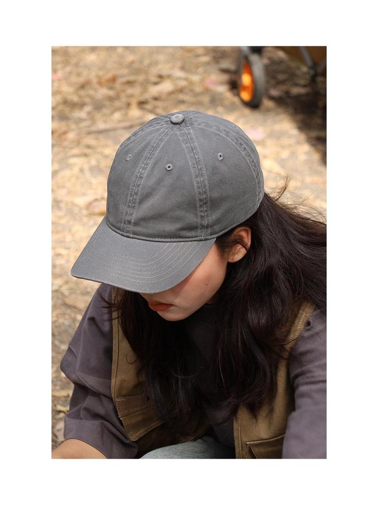 Zhonghao New Style Leichte Entenschnabelkappe: Japanische & Koreanische Softtop, Großer Kopf, Einfarbige Baseballkappe für Männer