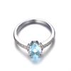 Elegant Micro Pave Zircon Sapphire Rings for Women Stylish Blue Gemstone Jewelry Gift