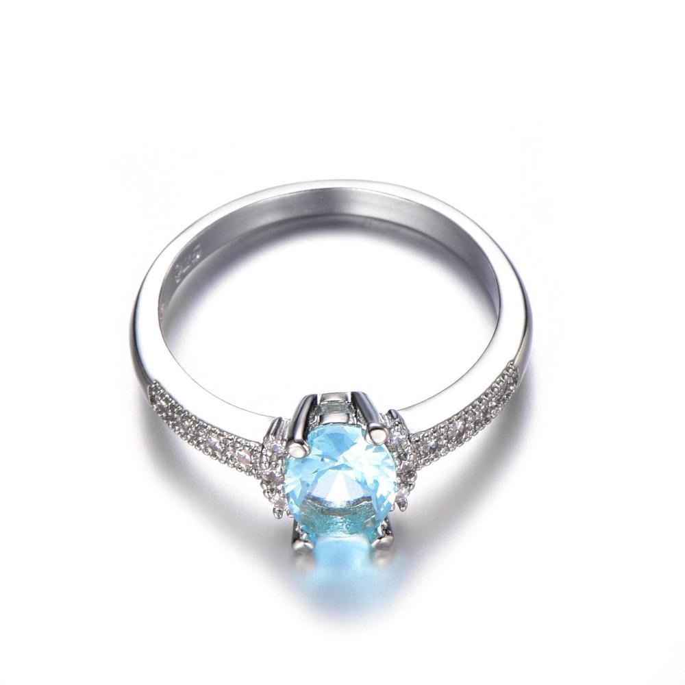 Elegant Micro Pave Zircon Sapphire Rings for Women Stylish Blue Gemstone Jewelry Gift