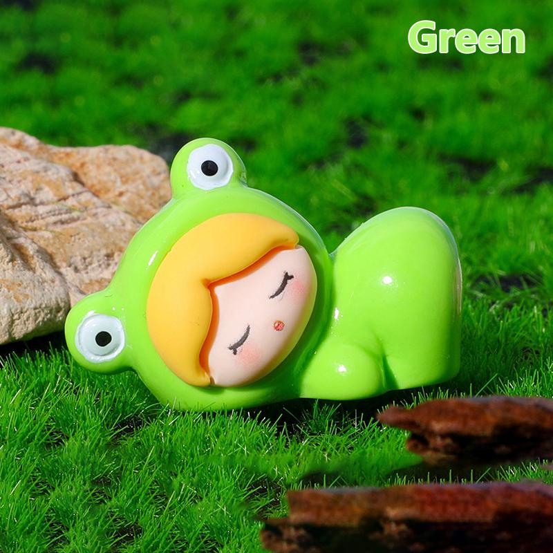 

Статуэтки Миниатюры Милые спящие куклы Животные Микропейзажные украшения Для украшения дома Аксессуары для офисного стола зелёный