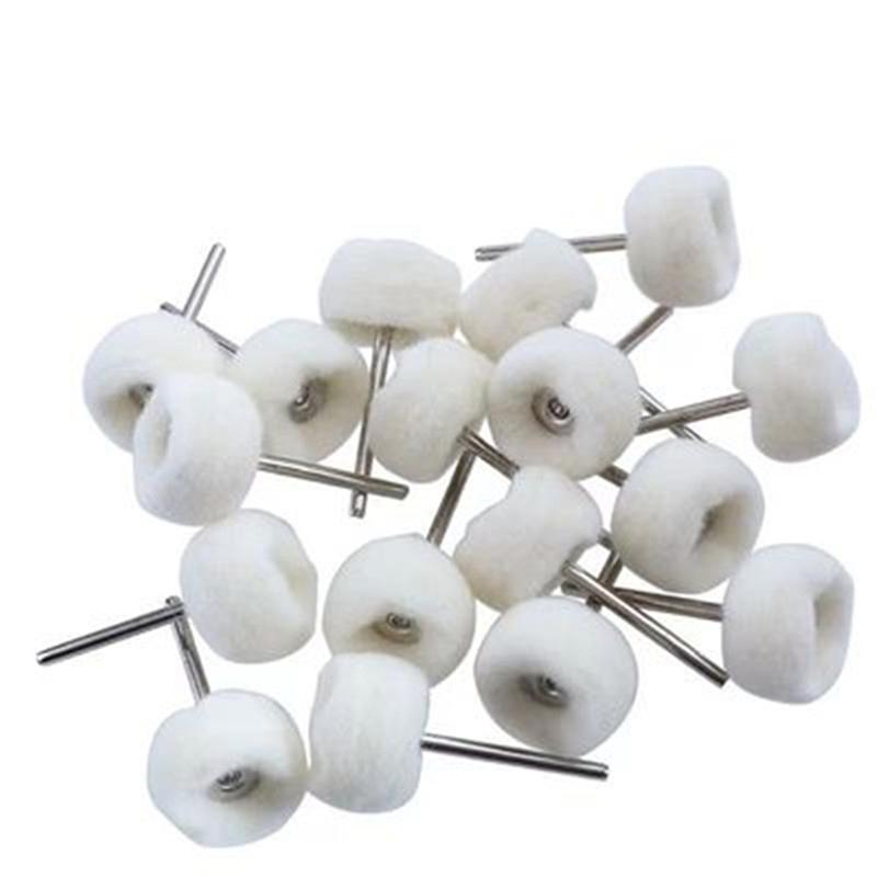 5/10/20Pcs Felt Grinding Sanding Head Abrasive Buffing Wheel 3mm Shank Cotton Thread Polishing Mini Brush for Dremel Dril Jade