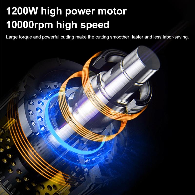 6 Inch 88V 1200W Mustool Cordless Electric Chain Saw Single Hand with 7500mAh Battery for 18V Battery