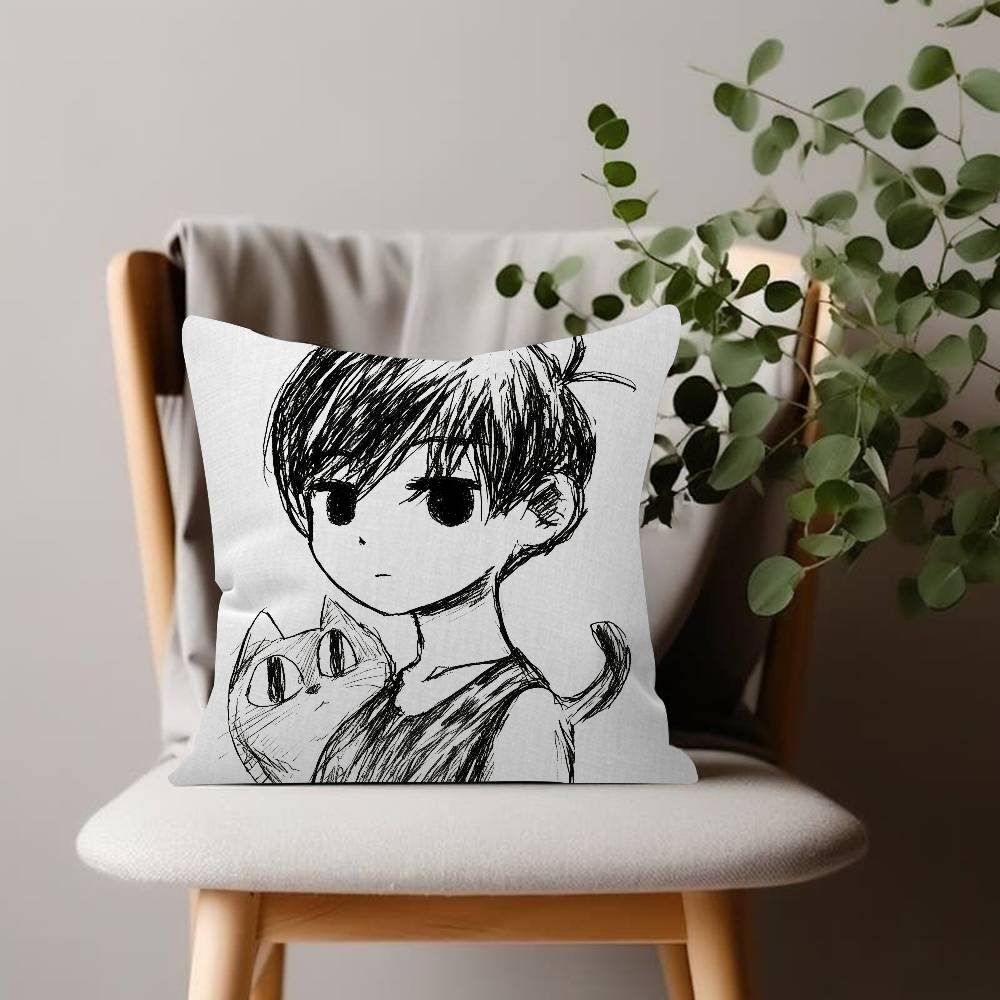 Games Cushion Cover Comfort Soft Pillowcase Sofa Omori Living Room Home Gift Office Decor Protective Covers