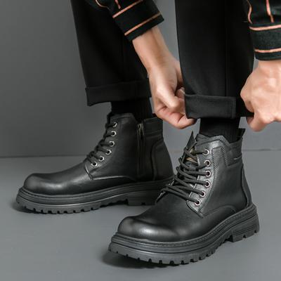 Herren-Hochschaft-Reitstiefel 2026 neuer Stil Herbst und Winter Britisch Retro Vielseitig Dicksohlig Herren Seitenreißverschluss Lederstiefel