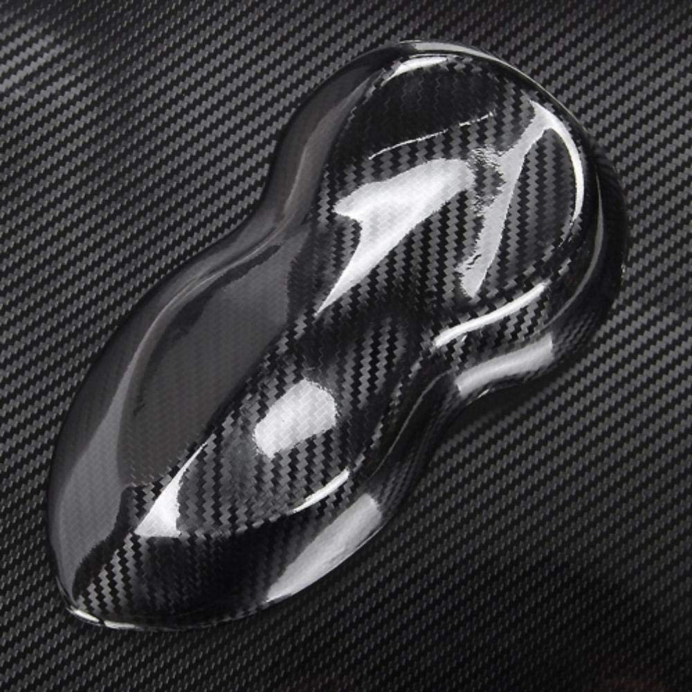 IlMondoMall 3D Samolepka z uhlíkových vláken s vysokým leskem x (200 35cm, Černá)