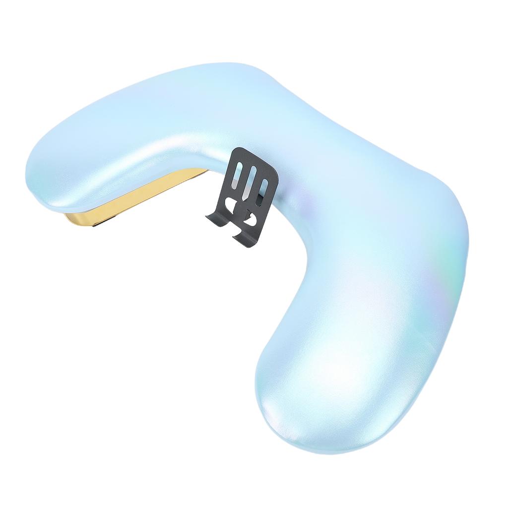 Nail Arm Rest for Nail Tech U Shaped PU Lther Manicure Arm Rest with   Phone Stand