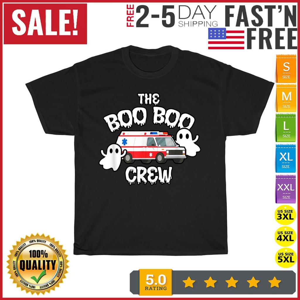 EMT Paramedic EMS Boo Boo Crew Ambulance Ghost Halloween T Shirt Mens Womens Tees Top Men Women New
