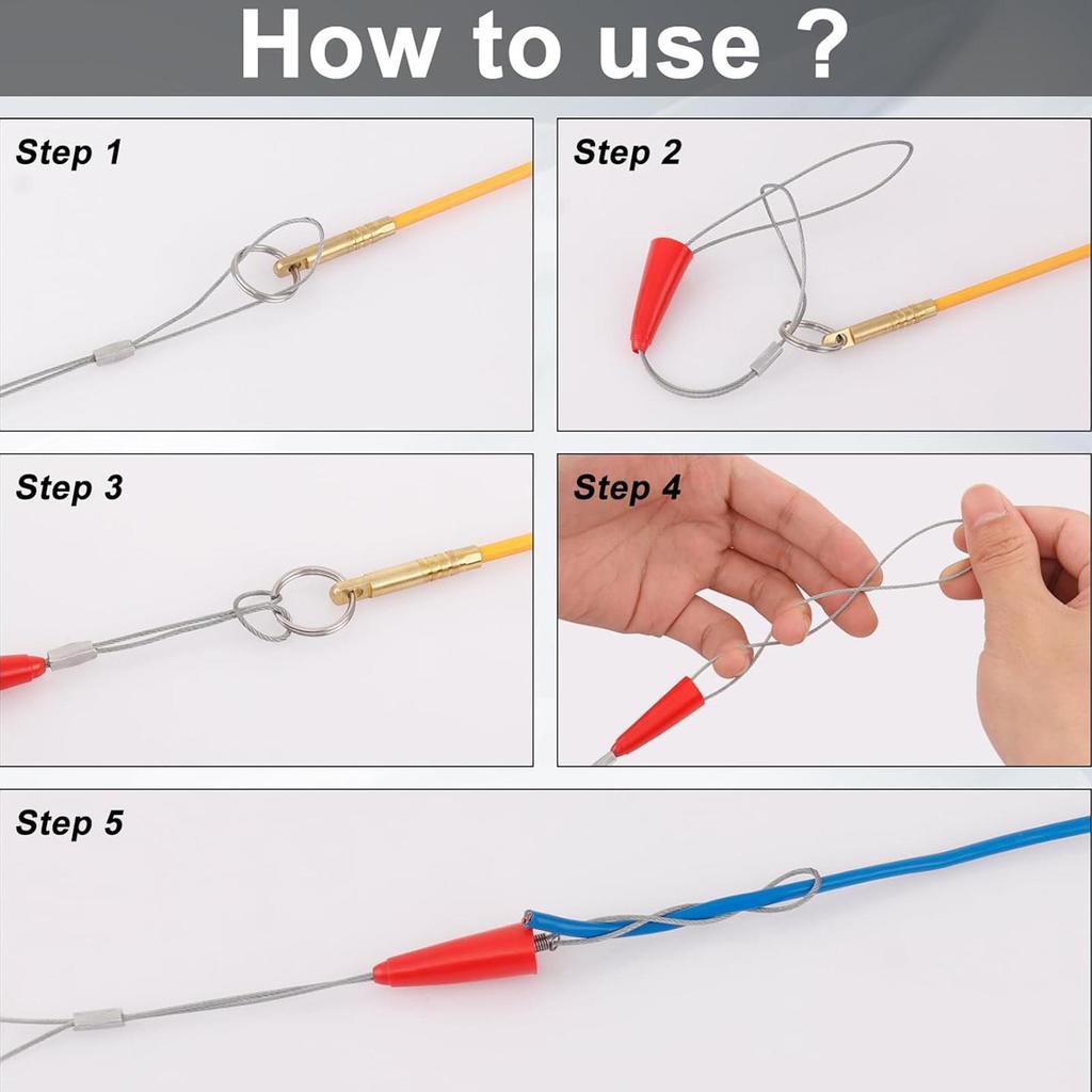 Electrical Fish Sticks Electrical Threader Wand Accessories Fiberglass Fish Sticks For Wall Wiring Duct Indoor Outdoor