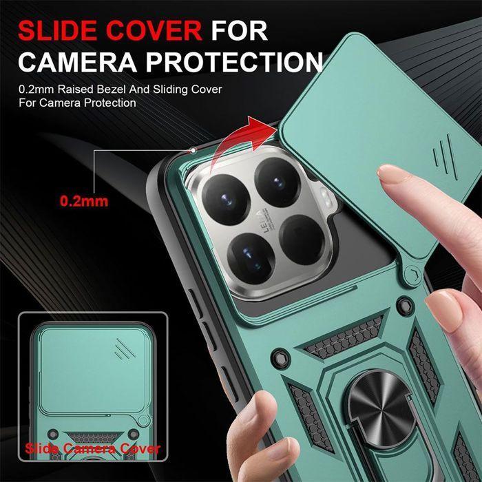 Case for Xiaomi 15T Pro, Enhanced Rugged Protection with Anti-Scratch Camera Cover - Green