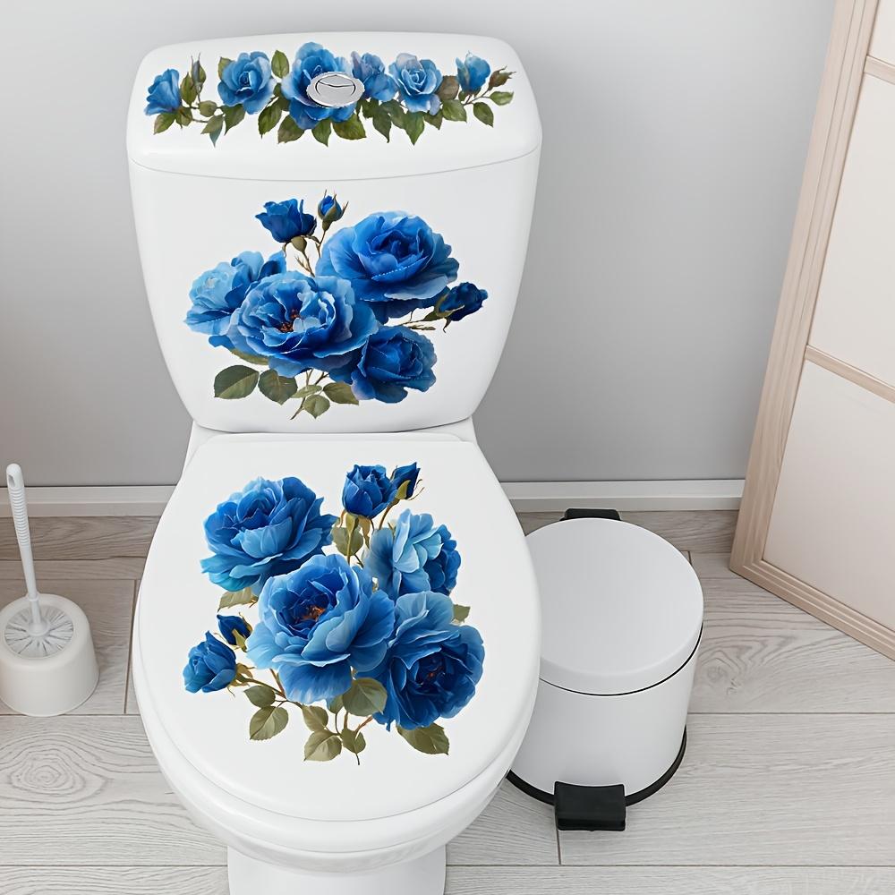 

Весна и Лето Роза Ванная Туалет Наклейка, Яркая Цветочная Декоративная Наклейка для Ванной, Атмосфера Свежего Весеннего Сада Blue Rose