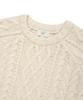 COVERNAT WOMAN Raglan Cable Knit Ivory