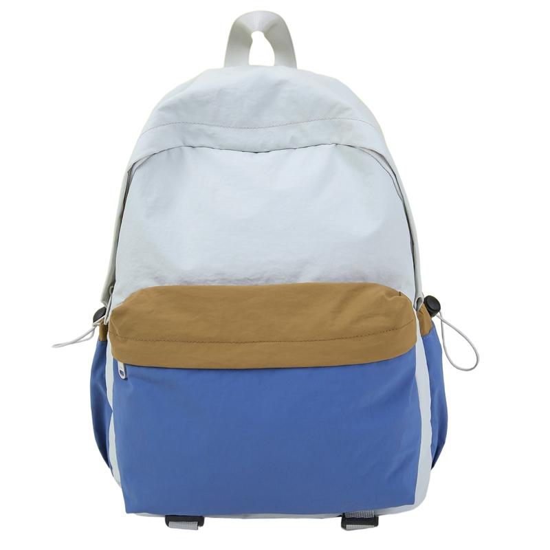 Lightweight Color Block Sports Backpack Large Capacity Student Schoolbag