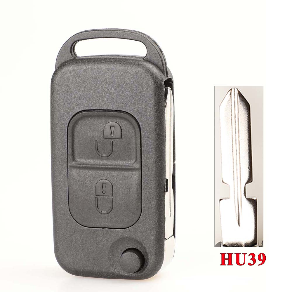 Jingyuqin Flip Folding Remote Key Shell 1/2/3/4 Button for Mercedes Benz SLK E113 A C E S W168 W124 W202 W203 Auto Car Key Case