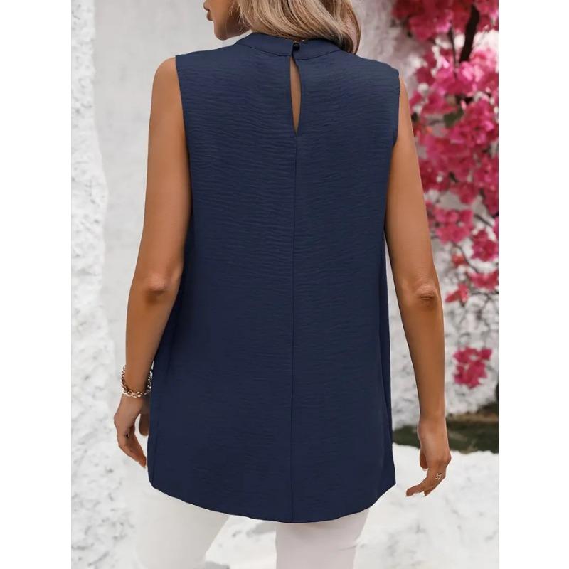 IHUASU Fake Two Shirt Design Sense Stitching Shirt Top