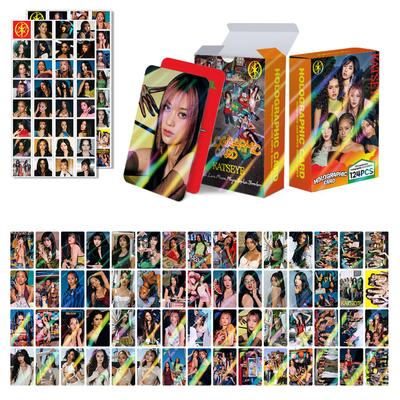 124 Kart Koleksiyon Kartları Küçük Çıkartmalar Çift Taraflı LOMO Flash Kart Kutusu