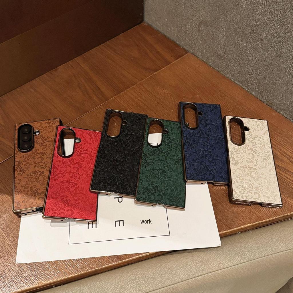 Dragon Pattern Leather Protective Case with Film for Samsung Z-Fold7/Z-Fold6/Z-Fold5