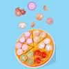 Pizza Schneidspielzeug Pizza Spielzeugset Rollenspiel Pizza Set Spielküchenspielzeug Holzpizza Spielessen Rollenspiel Pizza Set