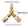 High Pressure Washer Adapter Quick Release Connector Triple Splitter Adapter 3/8inch Car Washer Outlet Adapter