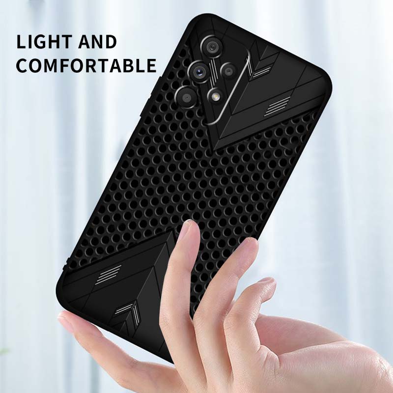 Black carved woven texture Phone Case For Samsung A41 A35 A34 A33 A32 A25 A24 A23 A21s A06 A05 A04 A03 Note 10 20 Ultra 5G Black