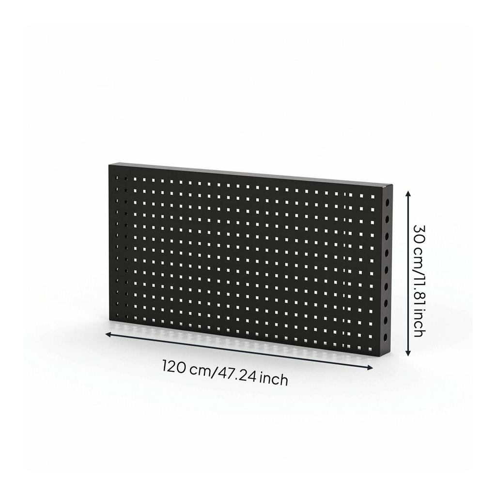 Screw-Mount Perforated Pegboard Panel Space-Saving with Hooks
