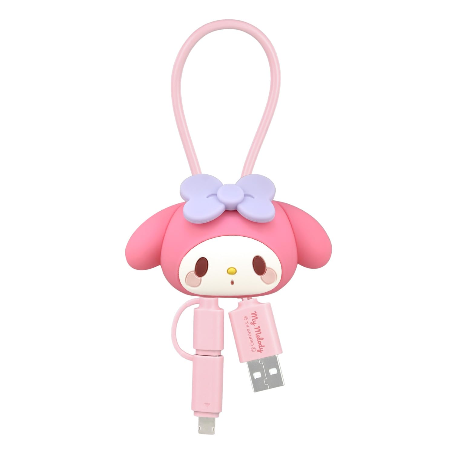Gourmandise Sanrio Characters Cable with Mascot Cover My Melody Multi-Charging - SANG-507MM