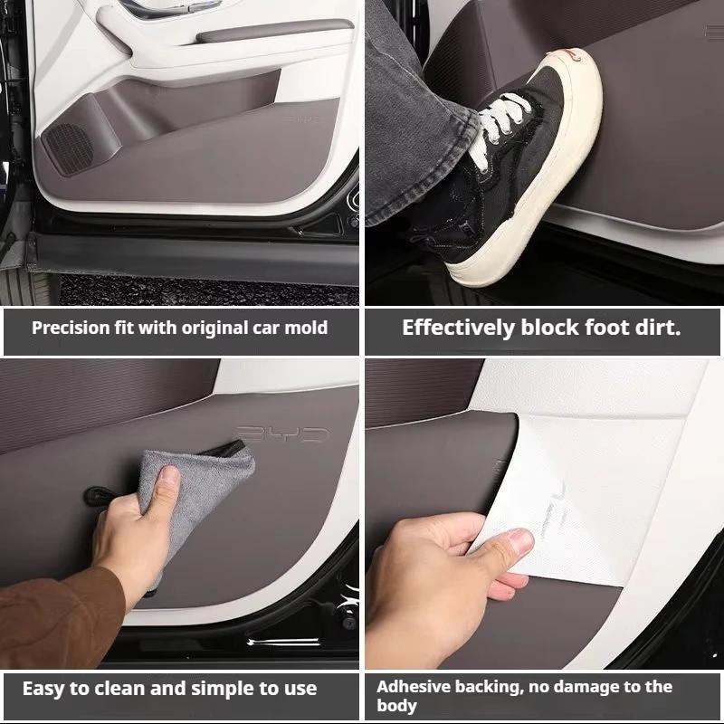 For BYD Song Plus EV/DMI 2021-2025 Door Anti Kick Pad Protection Anti Dirt Door Panel Protection Interior Accessories