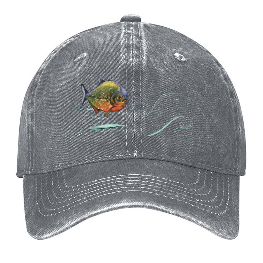 Piranha Baseballkappe Golfhut Mann Männlicher Hut Neu im Hut Anglerhut Unisex Luxusmarke Damen