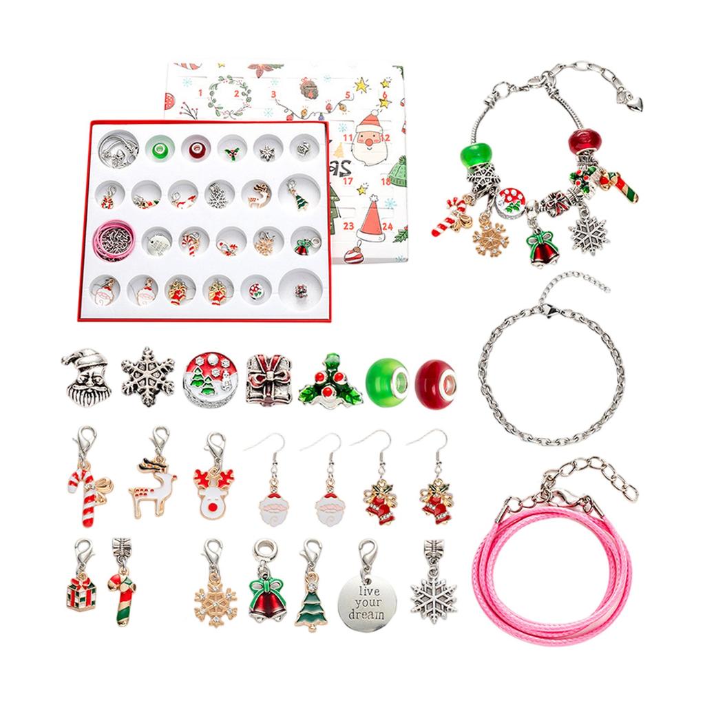 The 24-grid Calendar Arrival Series Of Bracelet Accessories Christmas Surprise Blind-box