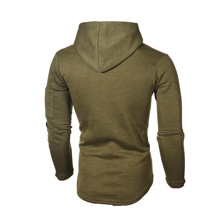 Men's Jacquard Patchwork Zipper Hoodie - Round Neck, Long Sleeve, European American Style