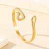 18K Gold Plated Punk Style Snake Stainless Steel Adjustable Bracelet