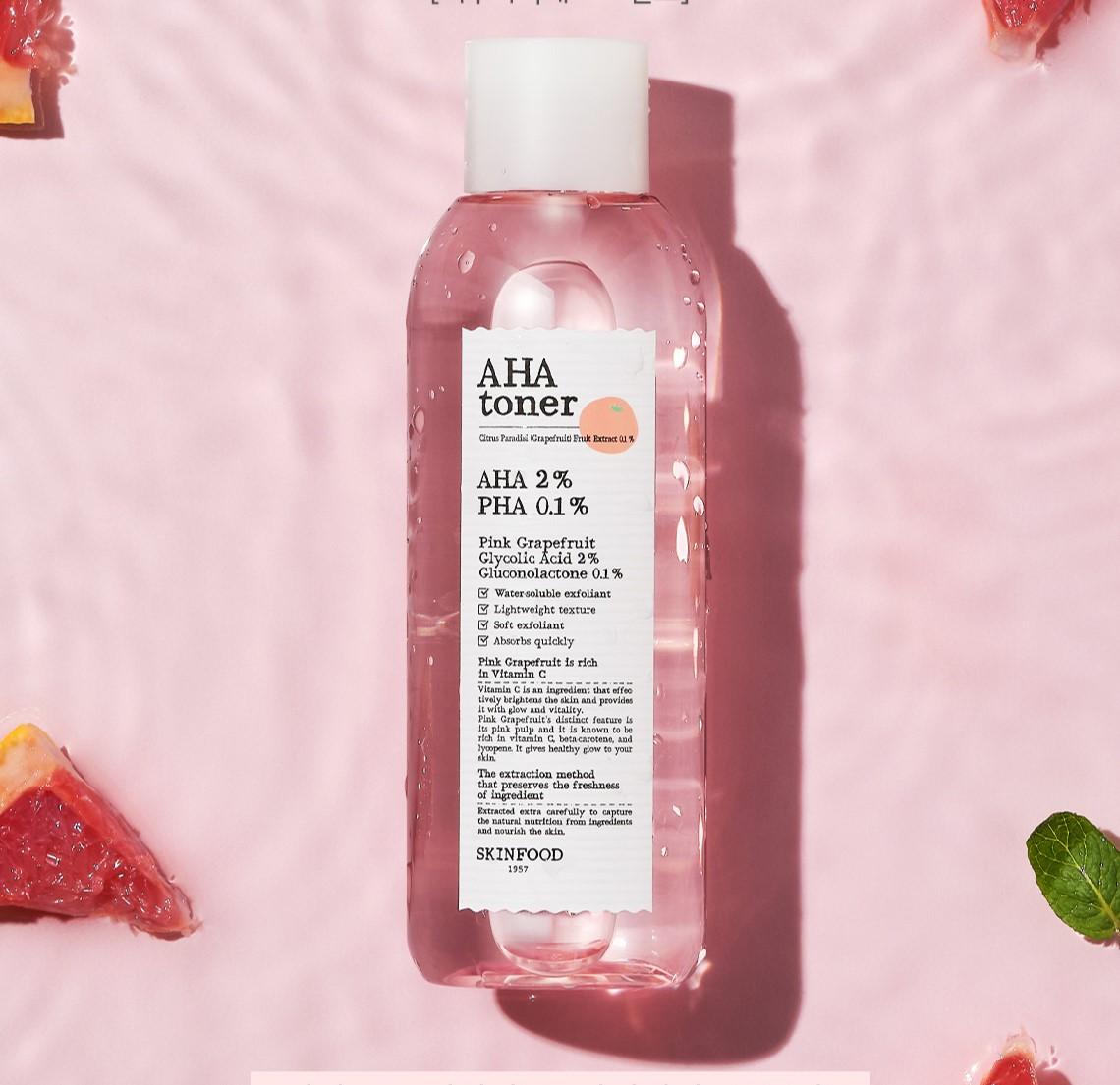 

Made in Korea SKINFOOD Pink Grapefruit AHA Toner