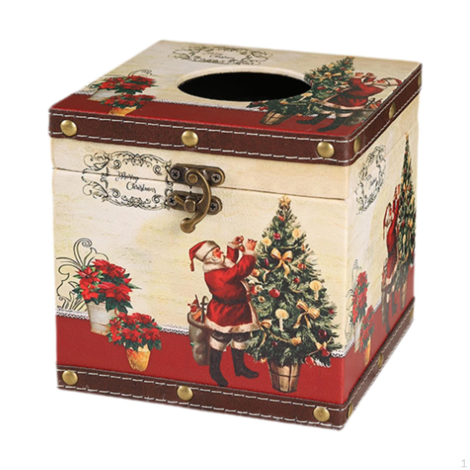 

Рождественский держатель для салфеток, легкая коробка для бумажных салфеток для гостиной Christmas Tree