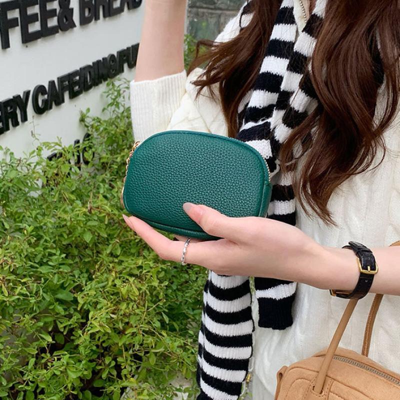 Mini Pu Keychain Coin Purse Lipstick Pouch Makeup Storage Earphone Storage Bag Wallet Korean Style Bag Pendant Accessories