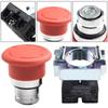 Scram Stop Locking Push Button Switch Panel Mount Red Button Rotary Reset XB2-BS542 Light Industrial Equipment