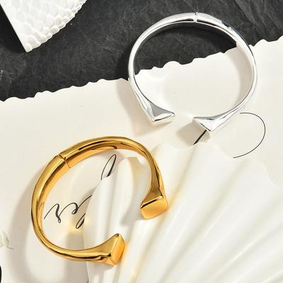 Spanish New Live Design Geometric Metal Bracelet Simple Light Luxury Texture Bracelet