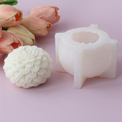 Small Lotus Petals Flowers Candle Silicone Mold DIY Flower Ball Candle Making Soap Resin Mold Valentine's Gifts Craft Home Decor