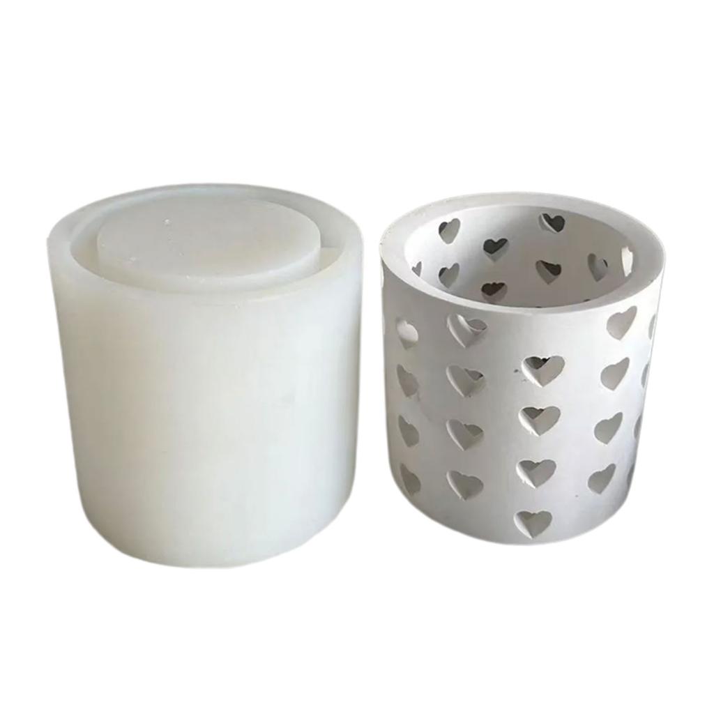 Ringförmige Hohlhaus Silikonformen Hohlherz Kerzenhalterformen für Teelichthalter Raumdekorationen Kunsthandwerk