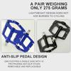 Nonslip Bicycles Pedals Flat Platform Three Bearing Footboards 9/16Inch Thread Mountain Bicycles Footrest Bikes Pedals