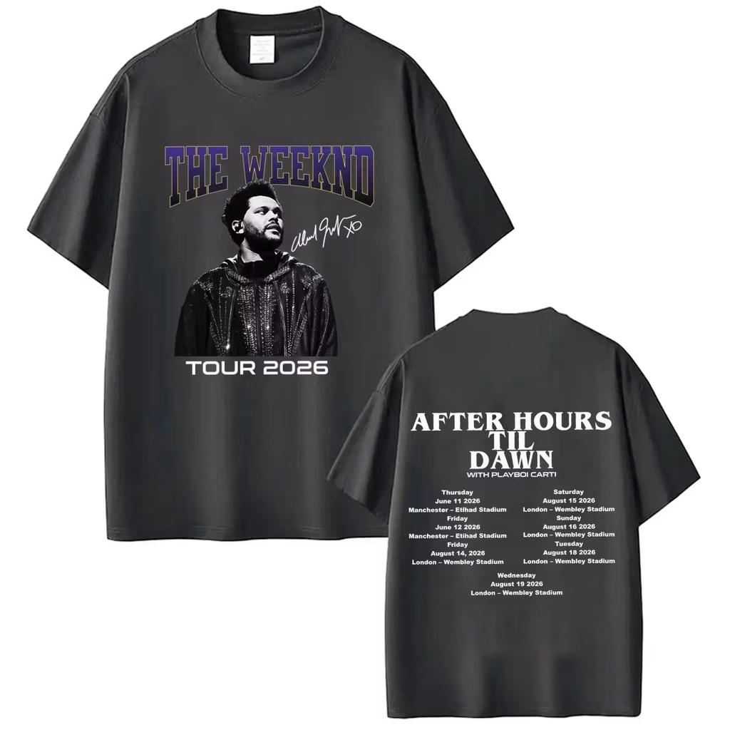 Unisex High Quality Loose Casual Vintage TShirt With The Weeknd 2026 World Tour After Hours Til Dawn Print TShirt