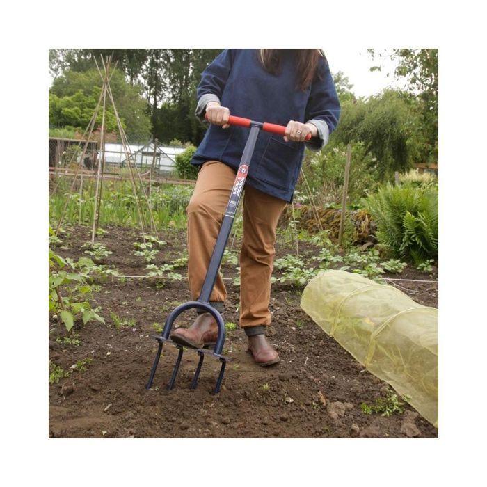 Biofourche tout acier - SPEAR &amp; JACKSON - pour aérer les sols légers - manche en forme de T