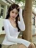 Threaded German Velvet Slimming Short T-Shirt for Women - Sweet, Trendy European Style