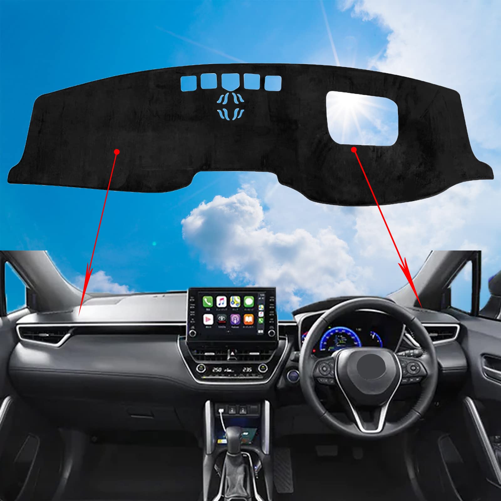 

Совместим с Mazda и накладка на приборную панель обеспечивает защиту от солнца и света приборной панели. Изготовлен из и водонепроницаемой фланели CX-5 (Серия КФ) СХ-8