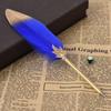 Fashion Student Stationery Gift Writing Supplies Ballpoint Pen Feather Decor Writing Pen 0.5mm