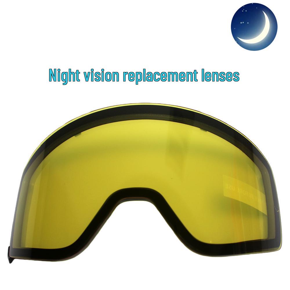 POC Magnetische Schnellwechsel-Anti-Beschlag-Skibrille - Doppellagige zylindrische Linse für Bergsteigen & Wandern yellow
