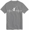 Fishing Heart Beat Pulse Tshirt FisherUnisex Gift Angling Angler Top T Shirt Midd
