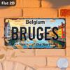 D Flat Pc Only for Decoration Decor Outdoor Signs  Wall Decor   Sign Belgium Bruges