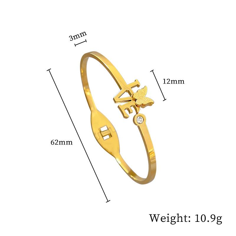 European And American Butterfly Bracelet Minimalist Retro Fashion Stainless Steel Bracelet