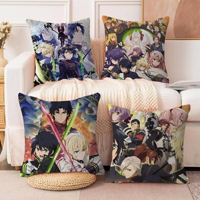 Housse de coussin Anime S-Seraph of the End Pouces Décor Ferme Housses de coussin décoratives pour canapé
