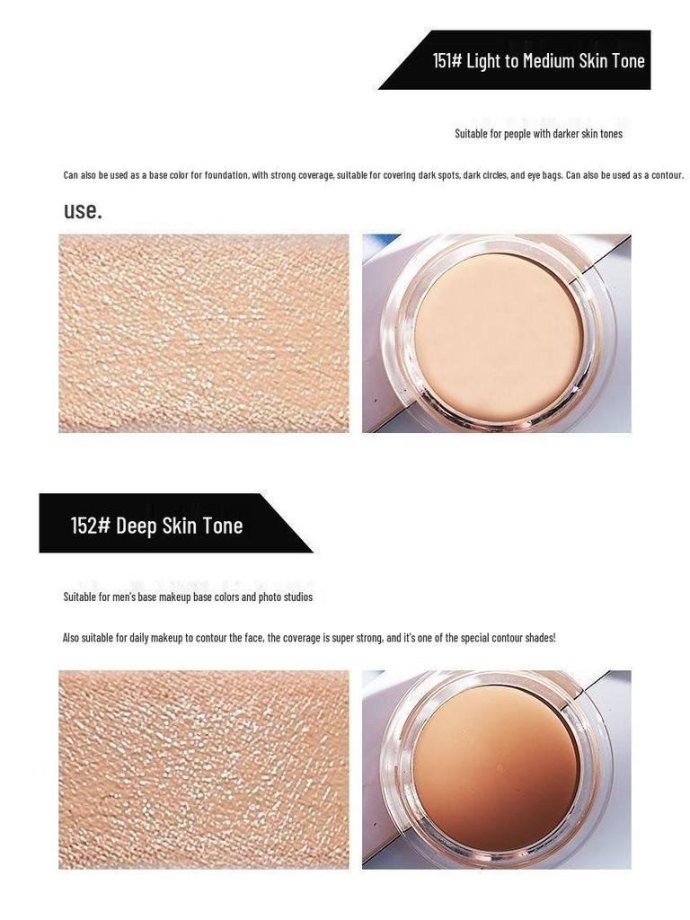 Bright Concealing Foundation: Studio-Grade Cream for Acne, Freckles, Dark Circles, and Tattoos